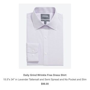 Pink Bonobos Dress Shirt 15 1/2 / 34